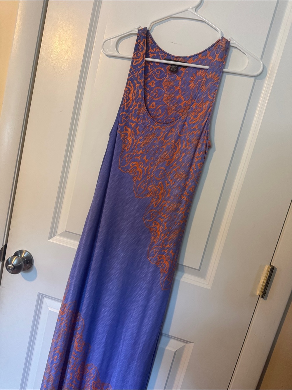 Tommy Bahama Maxi Dress purple/orange XS long summer sleeveless
